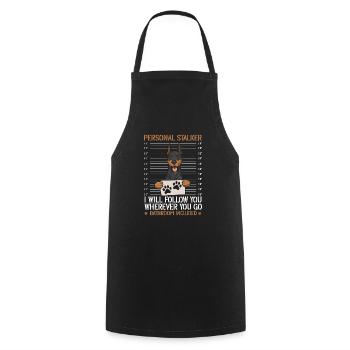 Doberman Pinscher Dog Dobie - Cooking Apron - black - Front - AI Model Male 185 dark (185cm)