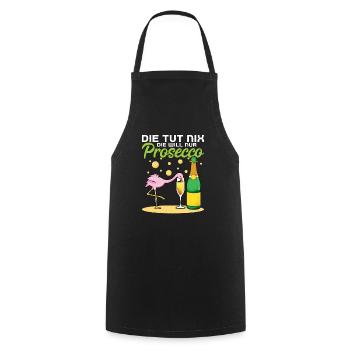 Die Tut Nix Die Will Nur Prosecco - Kochschürze - Schwarz - Vorne - AI Model Male 185 dark (185cm)