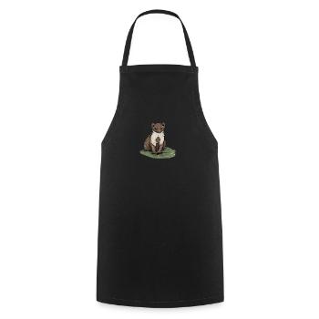 Martre de pierre I maison motif de chasse au gibier de martre pour les chasseurs - Tablier de cuisine - noir - Devant - AI Model Male 185 dark (185cm)