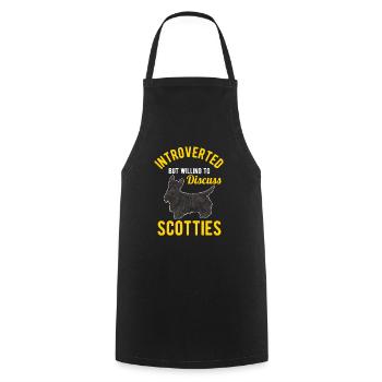 Scottish Terrier Scottie Dog - Cooking Apron - black - Front - AI Model Male 185 dark (185cm)