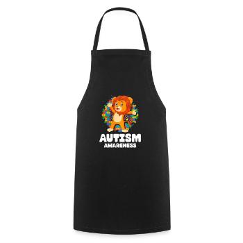 Autism Autism Gift - Cooking Apron - black - Front - AI Model Male 185 dark (185cm)