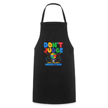 Autism Autism Gift - Cooking Apron - black - Front - AI Model Male 185 dark (185cm)