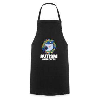 Autism Autism Gift - Cooking Apron - black - Front - AI Model Male 185 dark (185cm)
