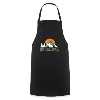 Les alpinistes partent du sentier Randonnée en montagne - Tablier de cuisine - noir - Devant - AI Model Male 185 dark (185cm)