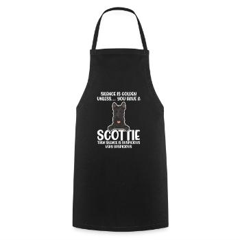Scottish Terrier Scottie Dog - Cooking Apron - black - Front - AI Model Male 185 dark (185cm)