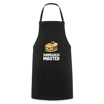 Lustige Sandwich-Liebhaber-Food-Sandwiches - Kochschürze - Schwarz - Vorne - AI Model Male 185 dark (185cm)