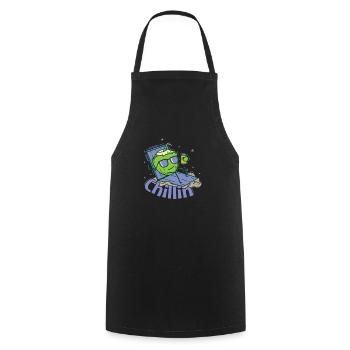 Chillin sur la plage exotique - Tablier de cuisine - noir - Devant - AI Model Male 185 dark (185cm)