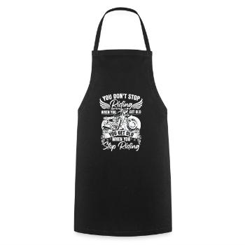 Motorcyclist Rider Motorbike Motorcycle Rider - Cooking Apron - black - Front - AI Model Male 185 dark (185cm)