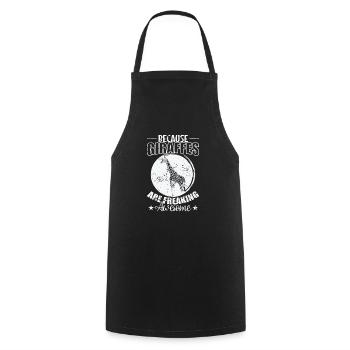 Parce que les girafes sont géniales - Tablier de cuisine - noir - Devant - AI Model Male 185 dark (185cm)
