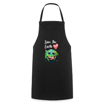 Save the Earth Environmental Protection and Species Conservation - Cooking Apron - black - Front - AI Model Male 185 dark (185cm)