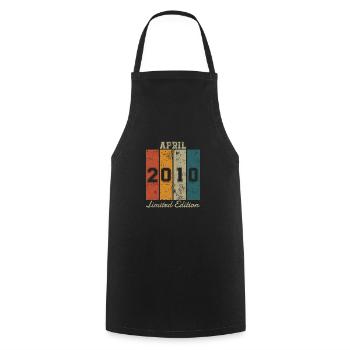 Date de naissance: Avril 2010 - Edition Limitée Rétro - Tablier de cuisine - noir - Devant - AI Model Male 185 dark (185cm)