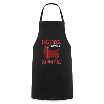 Scottish Terrier Scottie Dog - Cooking Apron - black - Front - AI Model Male 185 dark (185cm)