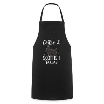Scottish Terrier Scottie Dog - Cooking Apron - black - Front - AI Model Male 185 dark (185cm)