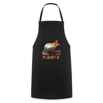 There is no Planet B Earth Day Mission Erde - Cooking Apron - black - Front - AI Model Male 185 dark (185cm)
