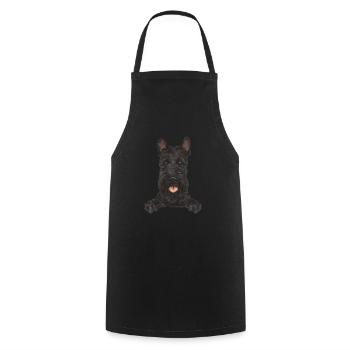 Scottish Terrier Scottie Hund - Kochschürze - Schwarz - Vorne - AI Model Male 185 dark (185cm)
