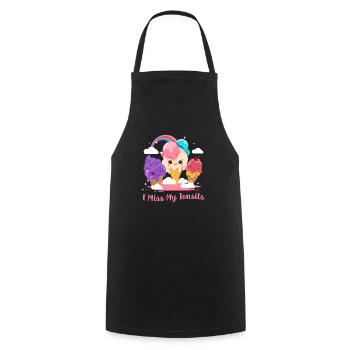 I Miss My Tonsils Tonsillectomy Surgery Kawaii - Cooking Apron - black - Front - AI Model Male 185 dark (185cm)