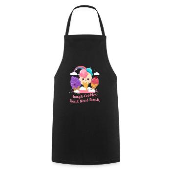 Les biscuits durs n’ont pas besoin d’amygdales drôles - Tablier de cuisine - noir - Devant - AI Model Male 185 dark (185cm)
