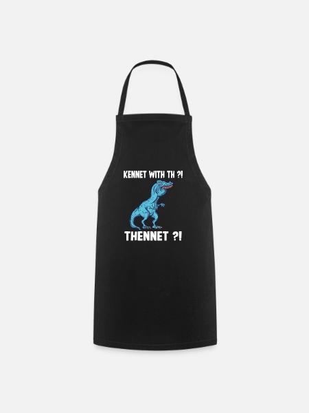 Kennet ou Kenneth T-Rex Dinosaur Meme - Tablier de cuisine - noir