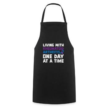 Living With Rheumatoid Arthritis - One Day After - Cooking Apron - black - Front - AI Model Male 185 dark (185cm)