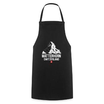 Matterhorn Wanderer Bergfan klettern Hiking - Kochschürze - Schwarz - Vorne - AI Model Male 185 dark (185cm)