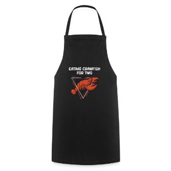 Funny Eating Crawfish for Two Cajun Crawfish Boil - Cooking Apron - black - Front - AI Model Male 185 dark (185cm)