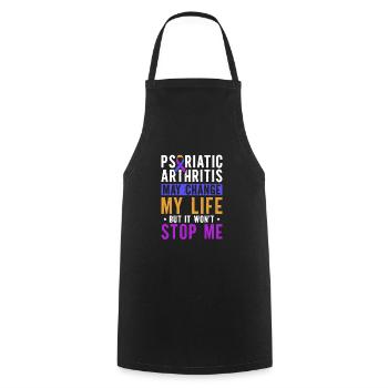L’arthrite psoriasique peut défier ma vie, - Tablier de cuisine - noir - Devant - AI Model Male 185 dark (185cm)