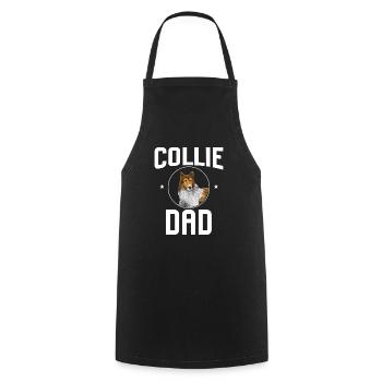 Longhair Collie Rough Collie Dog - Cooking Apron - black - Front - AI Model Male 185 dark (185cm)