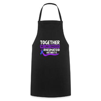 Ensemble, nous pouvons traiter la polyarthrite rhumatoïde - Tablier de cuisine - noir - Devant - AI Model Male 185 dark (185cm)