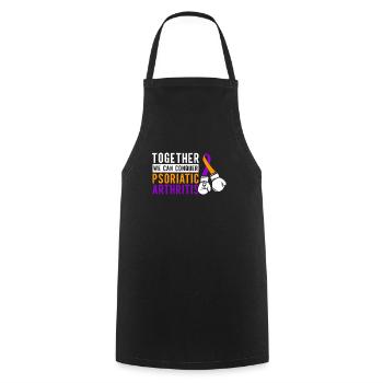 Ensemble, nous pouvons vaincre l'arthrite psoriasique - Tablier de cuisine - noir - Devant - AI Model Male 185 dark (185cm)