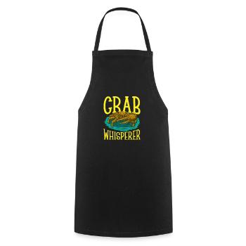 Crab crab crab whisperer crab hunting fisherman - Cooking Apron - black - Front - AI Model Male 185 dark (185cm)