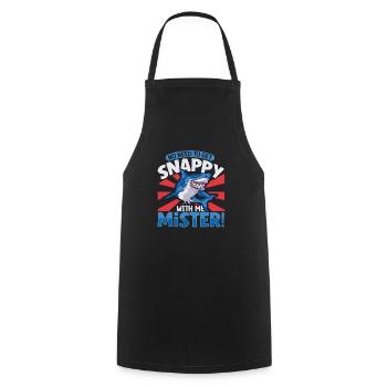 Shark Ocean Predator Plongée sous-marine - Tablier de cuisine - noir - Devant - AI Model Male 185 dark (185cm)