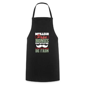Idée Cadeau Meilleur Papa Bonus - Tablier de cuisine - noir - Devant - AI Model Male 185 dark (185cm)