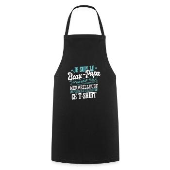 Idée Cadeau Fête Des Pères Beau-Papa - Tablier de cuisine - noir - Devant - AI Model Male 185 dark (185cm)