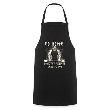 Soulevé de terre Nordmann Athlètes Athlètes Vikings - Tablier de cuisine - noir - Devant - AI Model Male 185 dark (185cm)