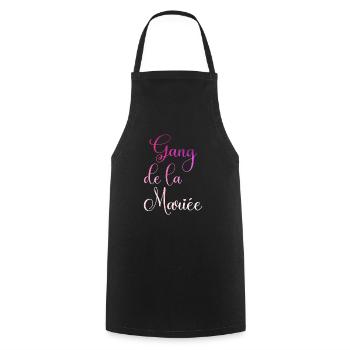 gang de la mariée evjf enterrement vie jeune fille - Tablier de cuisine - noir - Devant - AI Model Male 185 dark (185cm)
