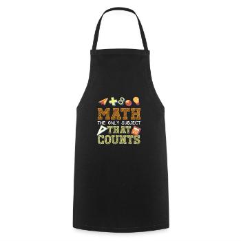 Lustiger Mathe Lehrer Spruch Mathematik - Kochschürze - Schwarz - Vorne - AI Model Male 185 dark (185cm)