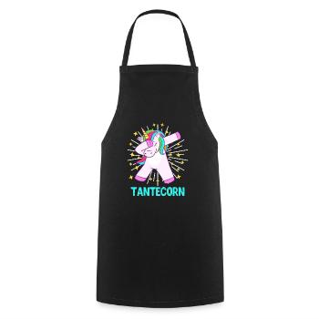 Tanticorn Einhorn Fan Muttertag Tanten Unicorn - Kochschürze - Schwarz - Vorne - AI Model Male 185 dark (185cm)