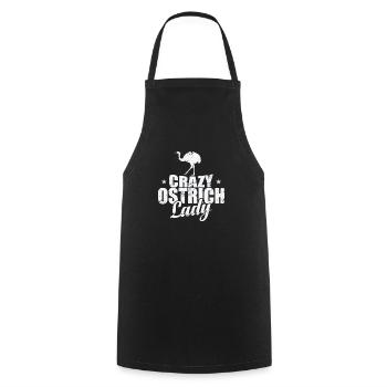 Crazy Ostrich Lady Bird Ostrich - Cooking Apron - black - Front - AI Model Male 185 dark (185cm)