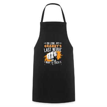 Look My Granny's Last Nerve Funny Grandmother - Cooking Apron - black - Front - AI Model Male 185 dark (185cm)