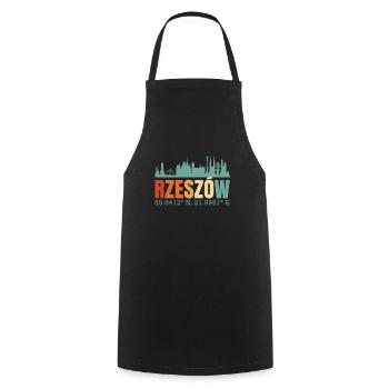 Pologne Rzeszow Skyline - Tablier de cuisine - noir - Devant - AI Model Male 185 dark (185cm)