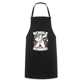 Schule Ich Komme Erstklässlerin Einschulung - Kochschürze - Schwarz - Vorne - AI Model Male 185 dark (185cm)