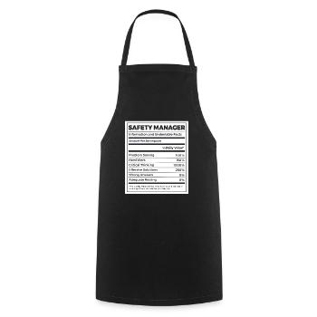 Occupational Health Safety Officer Manager - Cooking Apron - black - Front - AI Model Male 185 dark (185cm)