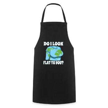 Drôle de Terre plate ai-je l’air plate pour toi - Tablier de cuisine - noir - Devant - AI Model Male 185 dark (185cm)