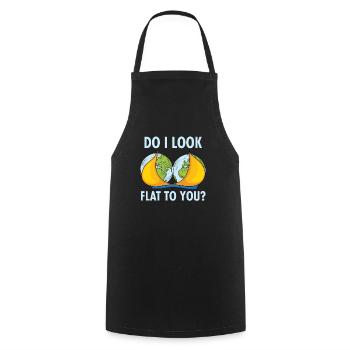 Do I Look Flat To You Funny Flat Earth Science - Cooking Apron - black - Front - AI Model Male 185 dark (185cm)