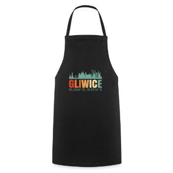 Pologne Gliwice Skyline - Tablier de cuisine - noir - Devant - AI Model Male 185 dark (185cm)