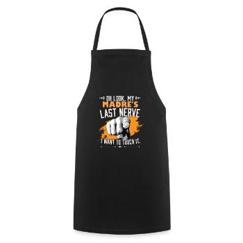 Regarde le dernier nerf de ma Madre Drôle Maman Maman Mère - Tablier de cuisine - noir - Devant - AI Model Male 185 dark (185cm)