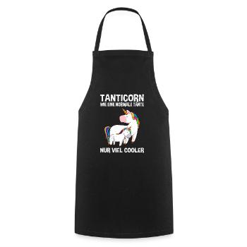 Einhorn cool Muttertag Tanten Einhörner - Kochschürze - Schwarz - Vorne - AI Model Male 185 dark (185cm)