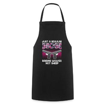 Military Fan Patriot Mom Soldier USA America - Cooking Apron - black - Front - AI Model Male 185 dark (185cm)