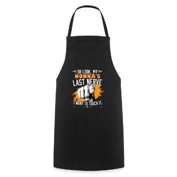 Look My Nonna's Last Nerve Funny Grandmother - Cooking Apron - black - Front - AI Model Male 185 dark (185cm)