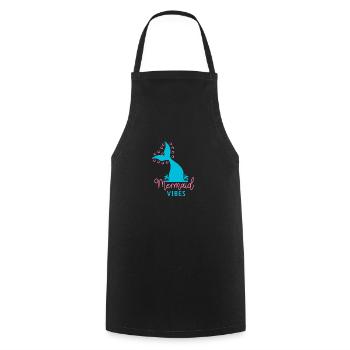 Mermaid Ocean Family Girls Femmes Matching Mermaid - Tablier de cuisine - noir - Devant - AI Model Male 185 dark (185cm)